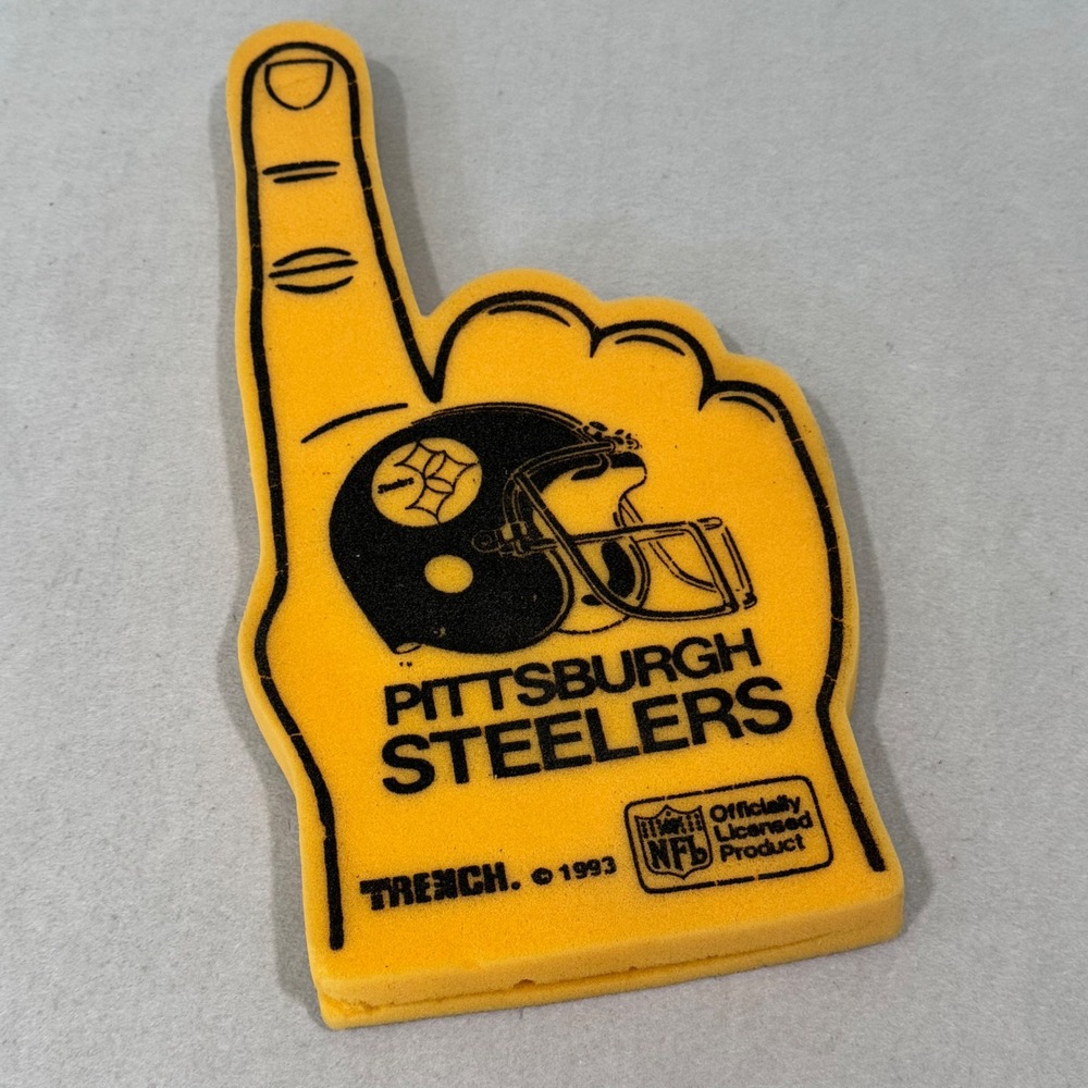 Trench Pittsburgh Steelers Foam Finger Yellow Vintage 1993 NFL Gear